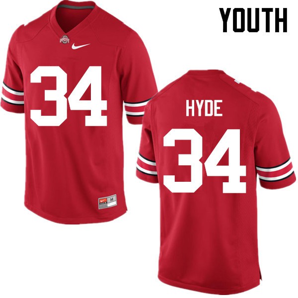 Ohio State Buckeyes #34 Carlos Hyde Youth High School Jersey Red